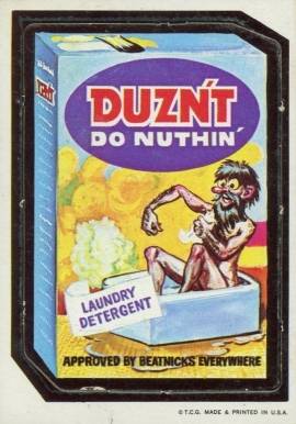 1967 Topps Wacky Packs Die-Cuts Duzn't Detergent #2 Non-Sports Card