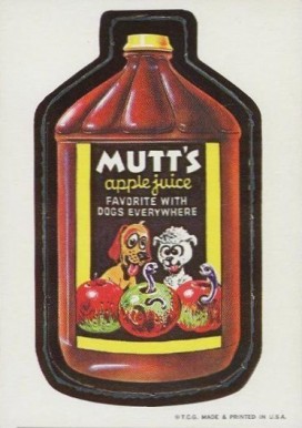 1967 Topps Wacky Packs Die-Cuts Mutt's Juice #40 Non-Sports Card