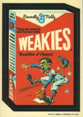 1973 Topps Wacky Packs 1st Series Weakies Cereal # Non-Sports Card