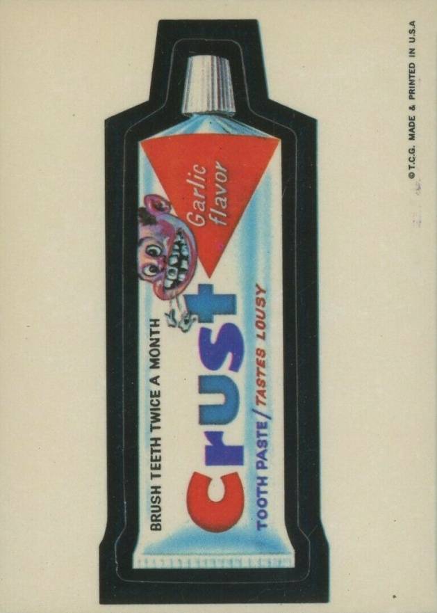 1973 Topps Wacky Packs 1st Series Crust Toothpaste # Non-Sports Card