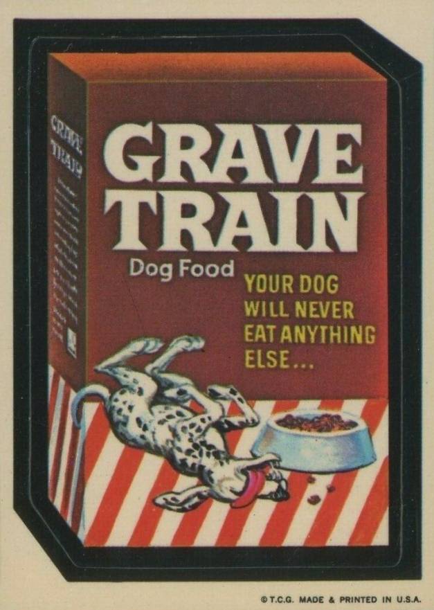 1973 Topps Wacky Packs 1st Series Grave Train # Non-Sports Card