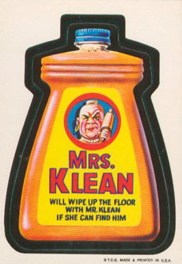 1973 Topps Wacky Packs 1st Series Mrs. Klean # Non-Sports Card