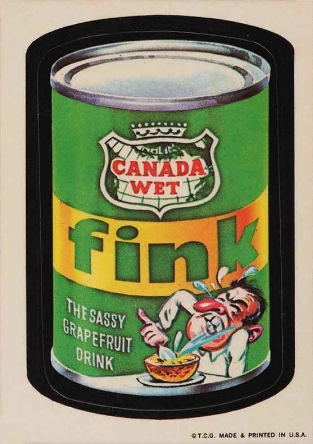 1973 Topps Wacky Packs 1st Series Canada Wet Fink # Non-Sports Card