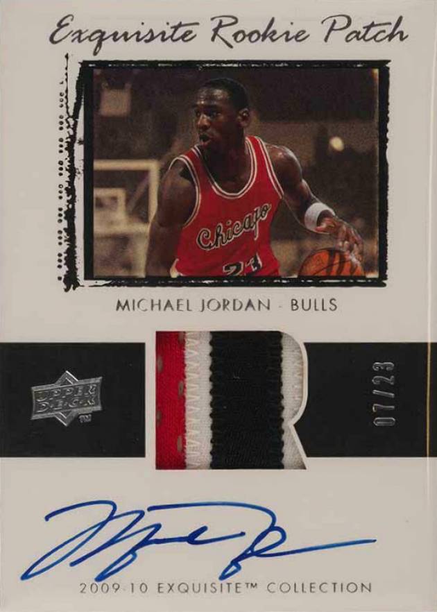 2009 UD Exquisite Collection Rookie Patch Flashback Autographs Michael Jordan #78A Basketball Card