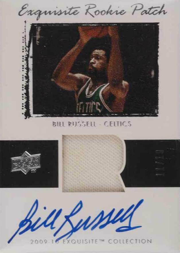 2009 UD Exquisite Collection Rookie Patch Flashback Autographs Bill Russell #78C Basketball Card