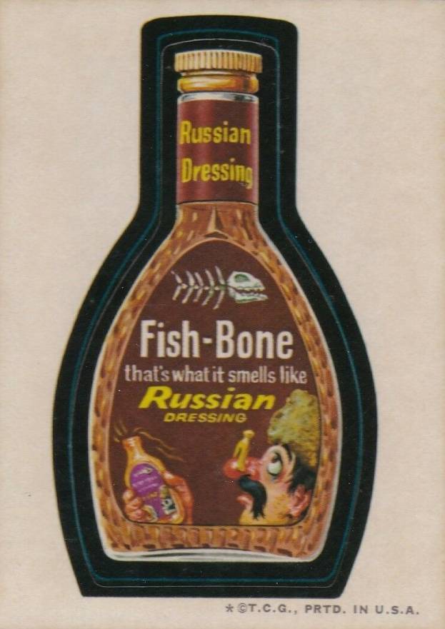 1973 Topps Wacky Packs 2nd Series Fish Bone Dressing # Non-Sports Card