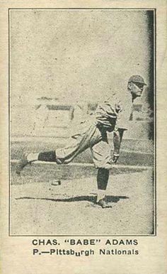 1922 Strip Card Chas. "Babe" Adams # Baseball Card