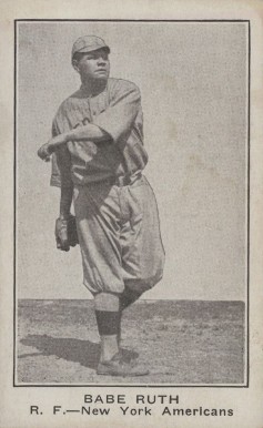 1922 Strip Card "Babe" Ruth # Baseball Card