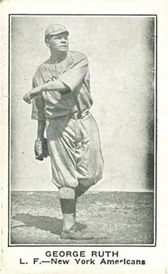 1922 Strip Card Babe Ruth # Baseball Card