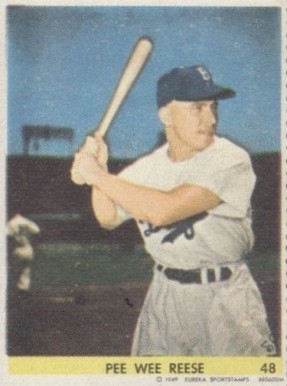 1949 Eureka Stamps Pee Wee Reese #48 Baseball Card