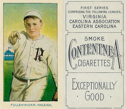 1910 Contentnea First Series Color Fullenwider, Raleigh. # Baseball Card