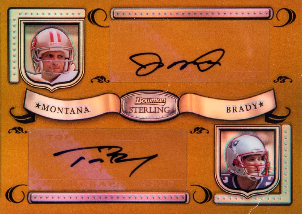 2007 Bowman Sterling Dual Autograph Montana/Brady #MB Football Card