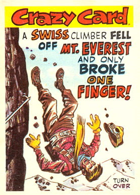 1961 Crazy Cards Swiss climber fell #24 Non-Sports Card