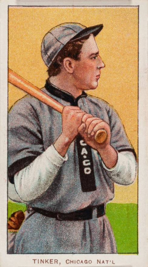 1909 White Borders UZIT Tinker, Chicago Nat'L #486 Baseball Card