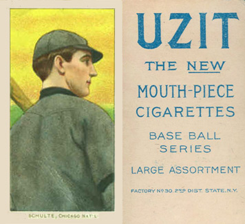 1909 White Borders UZIT Schulte, Chicago Nat'L #431 Baseball Card