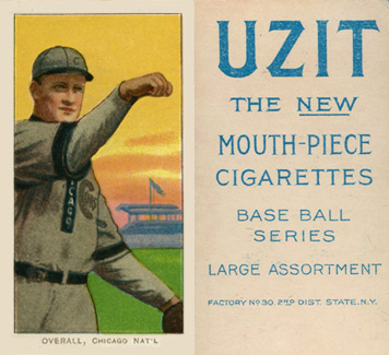1909 White Borders UZIT Overall, Chicago Nat'L #373 Baseball Card