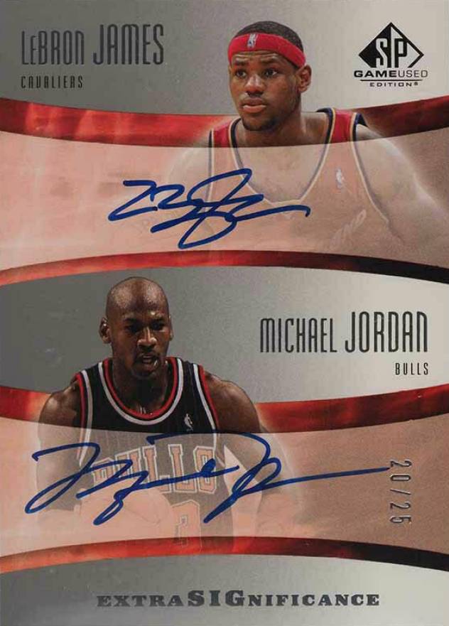 2004 SP Game Used Significance Duals LeBron James/Michael Jordan #JJ Basketball Card