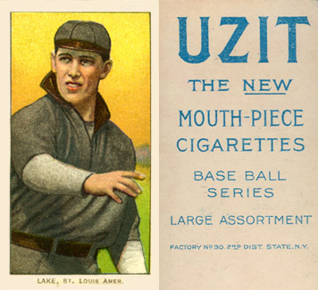 1909 White Borders UZIT Lake, St. Louis Amer. #274 Baseball Card