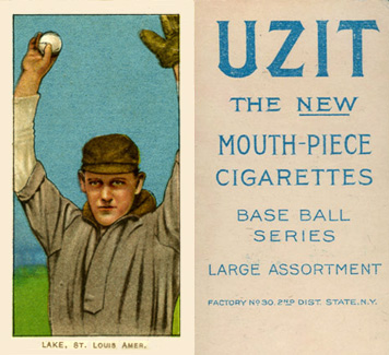 1909 White Borders UZIT Lake, St. Louis Amer. #273 Baseball Card
