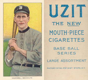 1909 White Borders UZIT Hummel, Brooklyn #227 Baseball Card