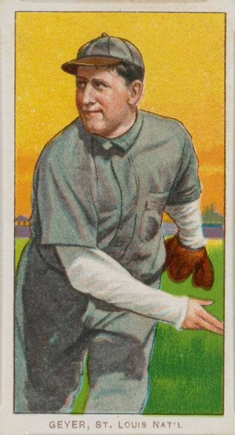 1909 White Borders UZIT Geyer, St. Louis Nat'L #187 Baseball Card