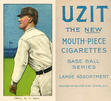 1909 White Borders UZIT Frill, N.Y. Amer. #180 Baseball Card