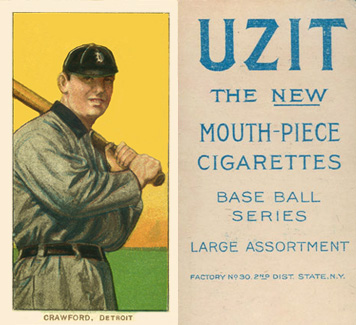 1909 White Borders UZIT Crawford, Detroit #112 Baseball Card