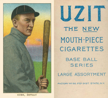 1909 White Borders UZIT Cobb, Detroit #98 Baseball Card