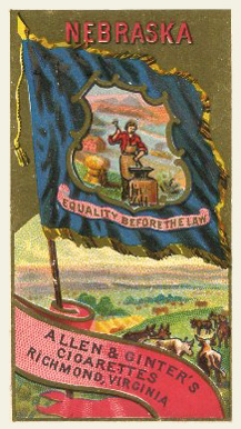 1888 Allen & Ginter Flags of States & Territory Nebraska # Non-Sports Card