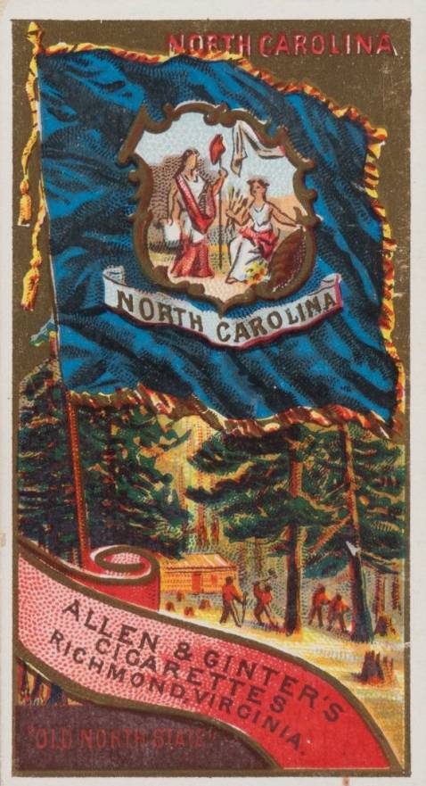 1888 Allen & Ginter Flags of States & Territory North Carolina # Non-Sports Card