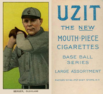 1909 White Borders UZIT Berger, Cleveland #37 Baseball Card