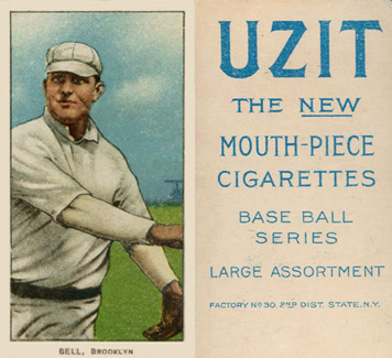 1909 White Borders UZIT Bell, Brooklyn #31 Baseball Card