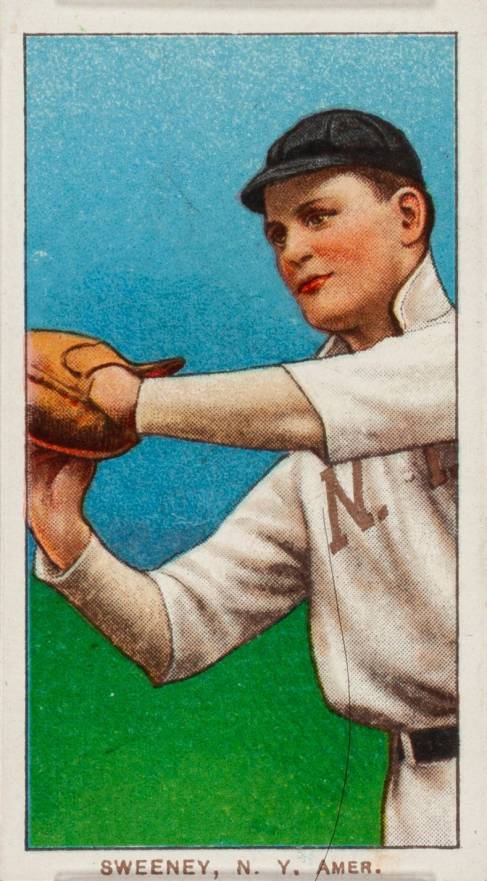 1909 White Borders Hindu-Red Sweeney, N.Y. Amer. #475 Baseball Card
