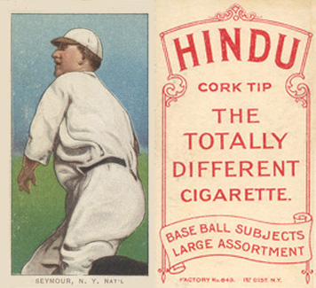 1909 White Borders Hindu-Red Seymour, N.Y. Nat'L #436 Baseball Card
