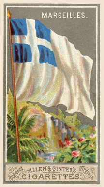 1888 Allen & Ginter City Flags Marseilles # Non-Sports Card