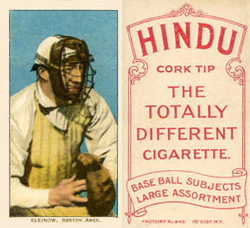 1909 White Borders Hindu-Red Kleinow, Boston Amer. #255 Baseball Card