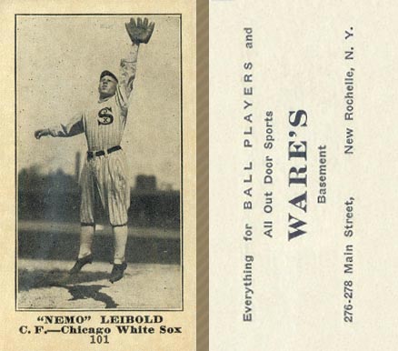 1916 Wares Nemo Leibold #101 Baseball Card