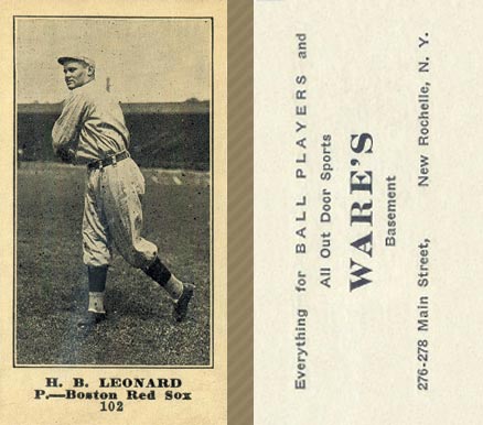 1916 Wares H. B. Leonard #102 Baseball Card