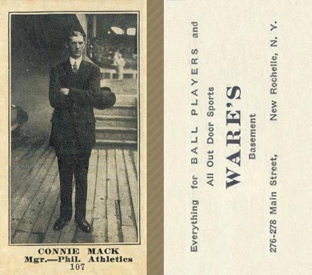 1916 Wares Connie Mack #107 Baseball Card