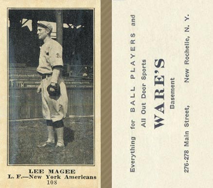 1916 Wares Lee Magee #108 Baseball Card