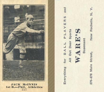 1916 Wares Jack McInnis #117 Baseball Card