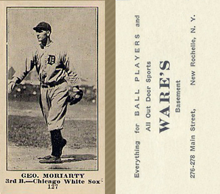 1916 Wares Geo. Moriarty #127 Baseball Card