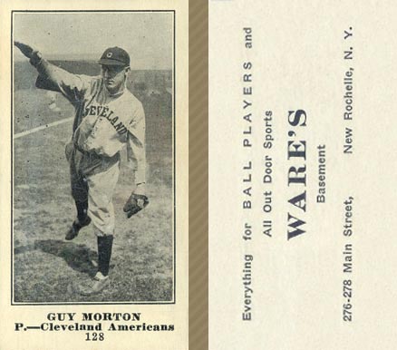 1916 Wares Guy Morton #128 Baseball Card