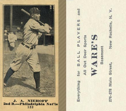 1916 Wares J. A. Niehoff #132 Baseball Card