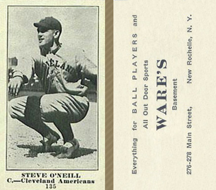 1916 Wares Steve O'Neill #135 Baseball Card