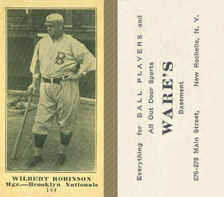 1916 Wares Wilbert Robinson #144 Baseball Card