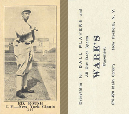 1916 Wares Ed. Roush #146 Baseball Card