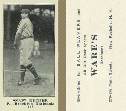 1916 Wares Nap Rucker #148 Baseball Card