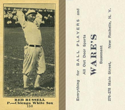1916 Wares Reb Russell #150 Baseball Card