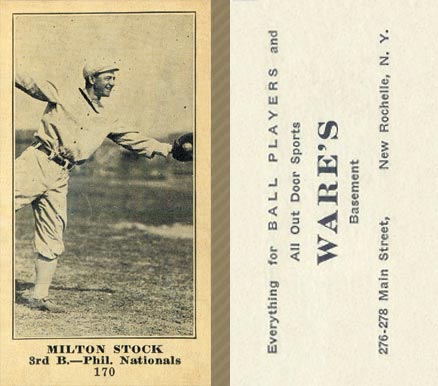 1916 Wares Milton Stock #170 Baseball Card
